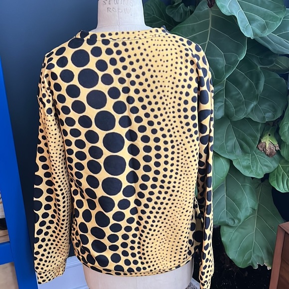 Kusama Pumpkin Dot Print Sweatshirt with Cozy Fleece inside - Picture 4 of 8